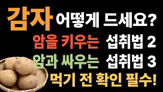 감자!🥔 이렇게 드시면 안 돼요💀암 위험 3배 높이는 섭취법 2가지 vs 암 예방하는 방법 3가지 (먹기 전 필수!)