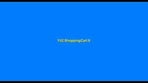 [Yii2 framework] Shopping cart 6