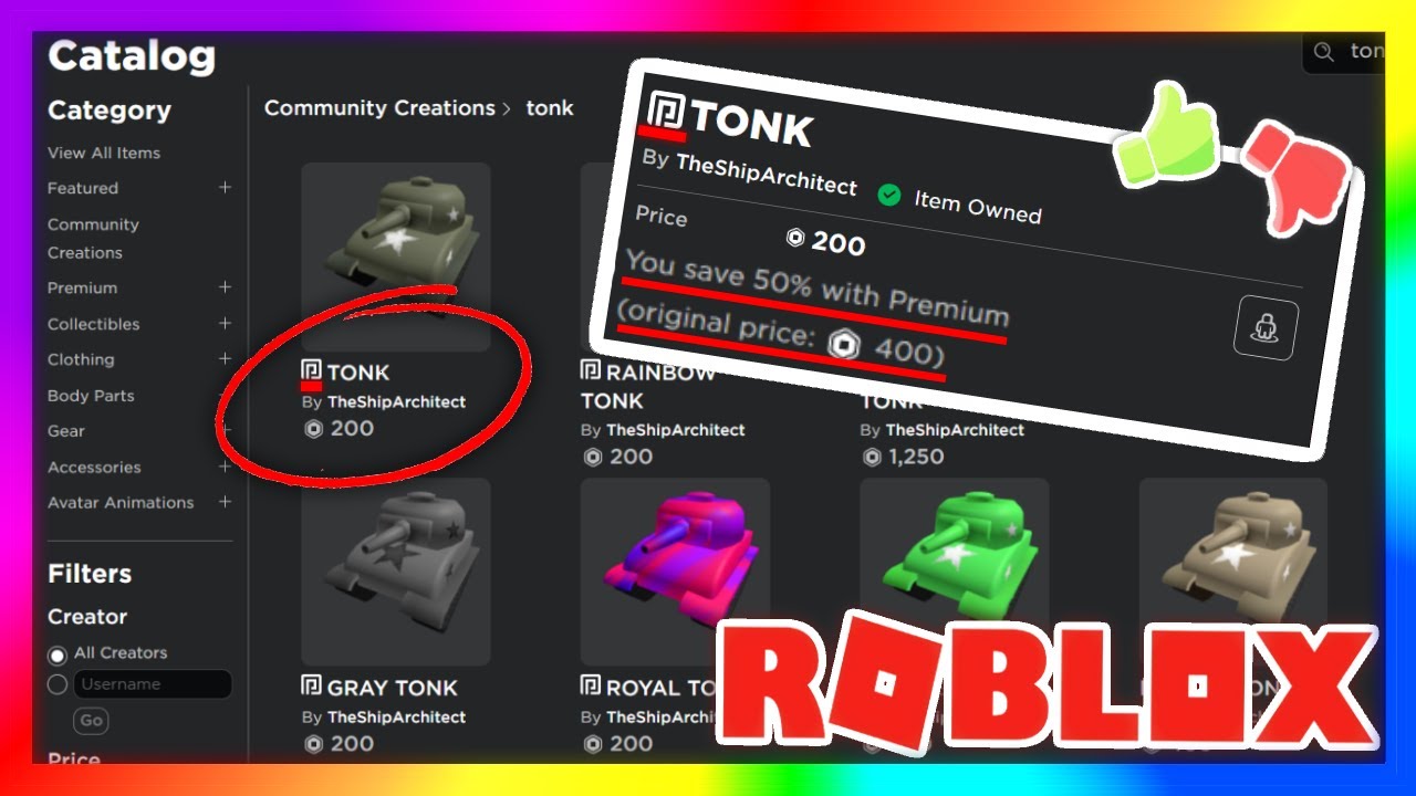 Roblox Premium Members Now Have Discounts On Ugc Items Youtube - roblox ugc notifier discord bot