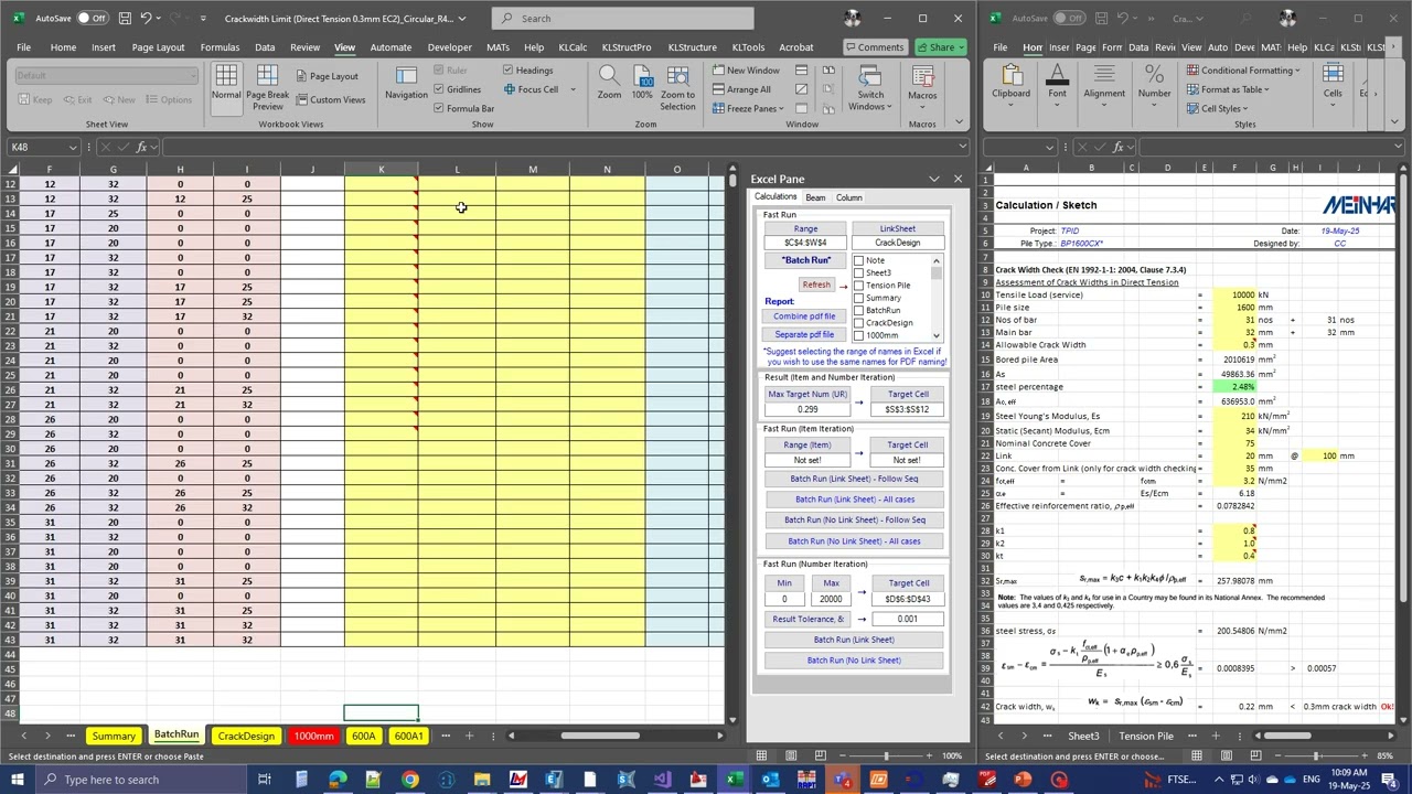 MATs - How to customized Excel Design Spreadsheet to batch run