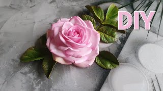 МК | DIY Как сделать красивую розу из фоамирана Ч.1. How to Make Foam Rose Flower P.1.