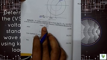 SMITH CHART-Determine the (VSWR) voltage standing wave ratio using known load