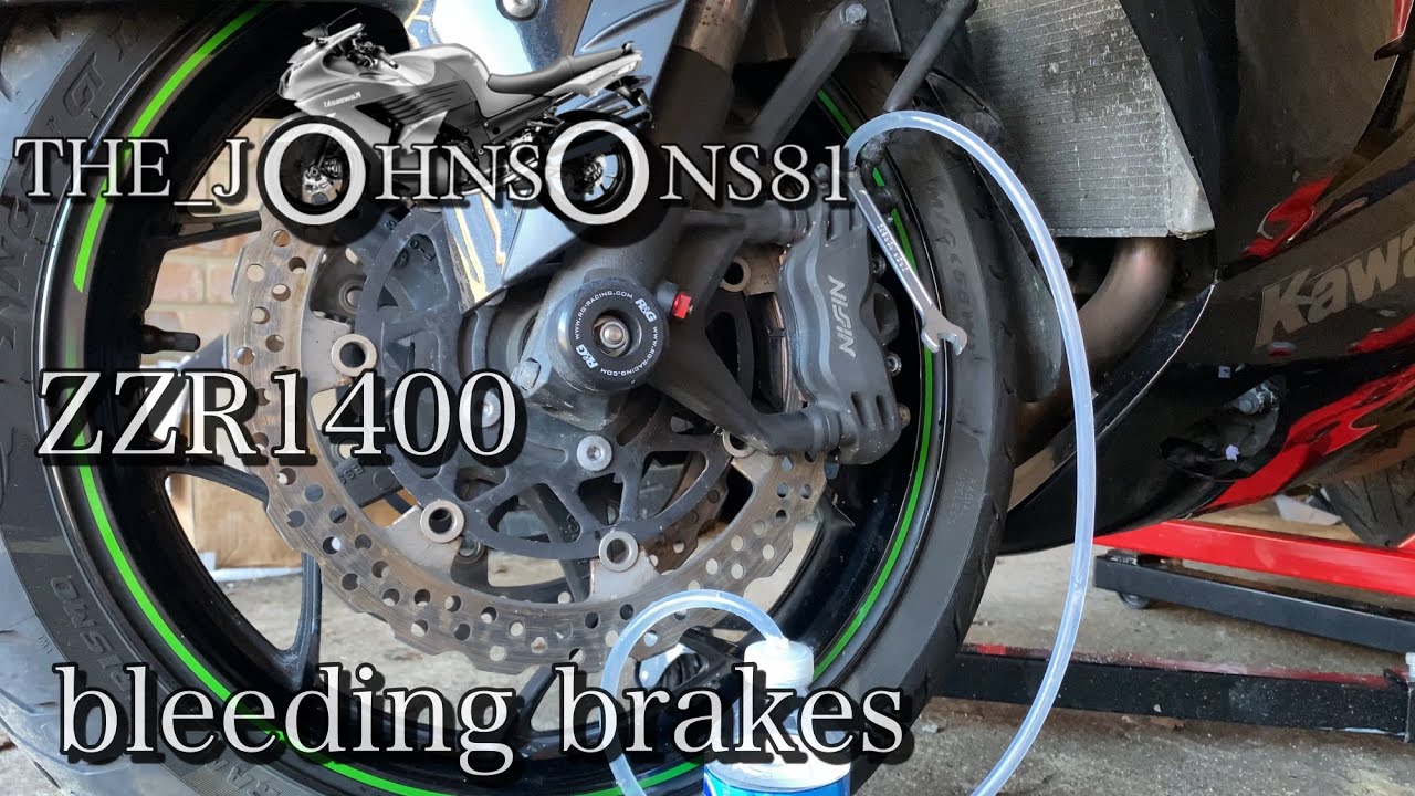 Bleeding the brakes on a 2013 Kawasaki ZZR1400 (ABS) - YouTube