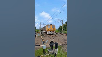 Honking Aerodynamic EMU Crossing Railgate #Shorts