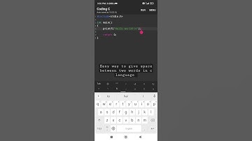 easy way to make space between two words in c language. #clanguage