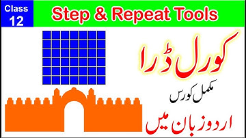 CorelDraw Tutorial in Hindi - Urdu || Step and Repeat Tools || Shahid Naeem Class 12