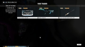 Warframe Void Trader 10/30/2015