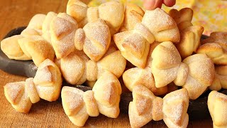 AWESOME BOWKNOTS Delicate BISCUITS with Yoghurt . Delicious Cookies for TEA!