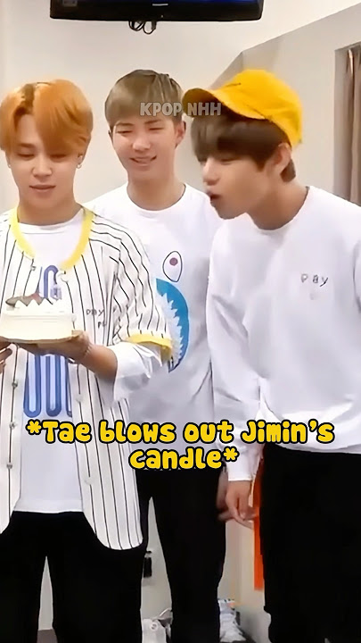 When Taehyung Blew Out The Candle Of Jimin's Birthday Cake 😭 BTS Reaction 😂 #shorts #bts #taehyung