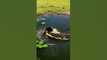 Crocodile Attacks Giant Python 🐊🐍 | Epic Wildlife Moment##Python #Wildlife