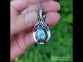 💙Tyvonne🧡✨️Labradorite unisex industrial art deco wire pendant zd_artisan_jewelry IG
