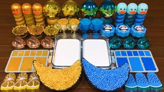GOLD vs BLUE !!! Mixing random into GLOSSY slime!!!Satisfying Nastya Slime #455