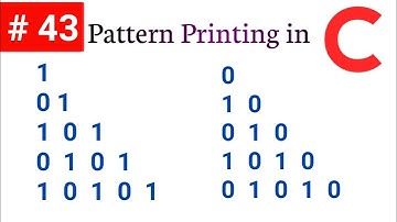 Binary Right Angled Triangle in C | Number Pattern in C | C programming | c tutorial in hindi| C C++