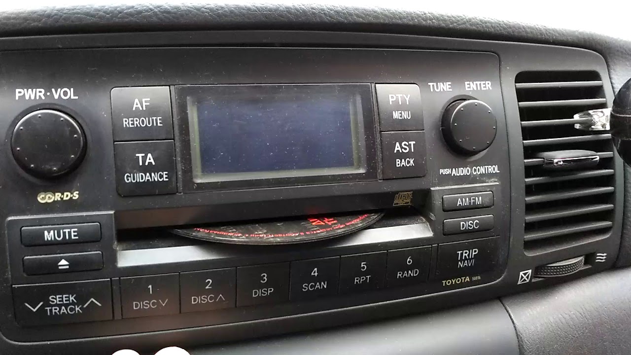 магнитола toyota corolla e120