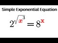 Can you solve this? | Exponential Equation | Algebra Problem | solve 2^sqrt(x^3) = 8^x