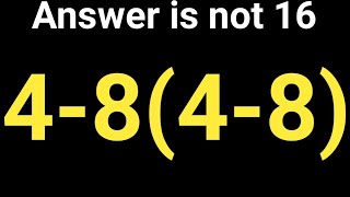 “99% People Get This Math Puzzle Wrong! | 4-8(4-8)”“Can You Solve This Viral Math Problem 🤔