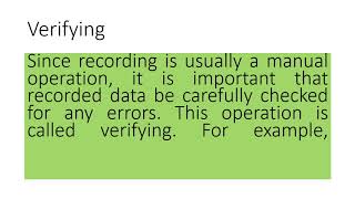 Data Processing Operation