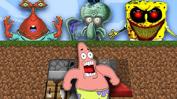 Minecraft Speedrunner VS 3 Hunters - Spongebob Animation