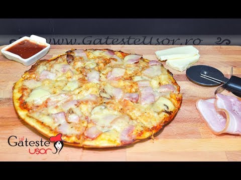 Pizza La Tigaie Cu Bacon Si Ciuperci Reteta Rapida Youtube
