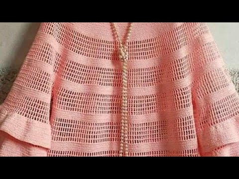 بلوزة كروشية للعيد تحفة لأى مقاس