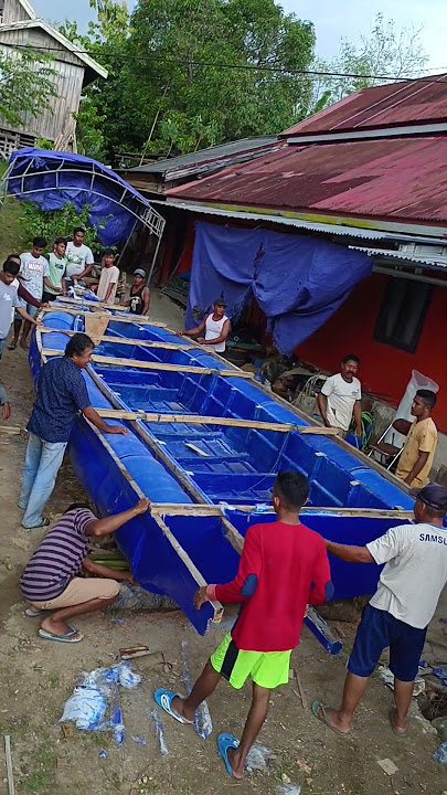 Kapal Mancing Lapis Fiber_Drum Plastik 14 buah Sebagai Rongga Udara