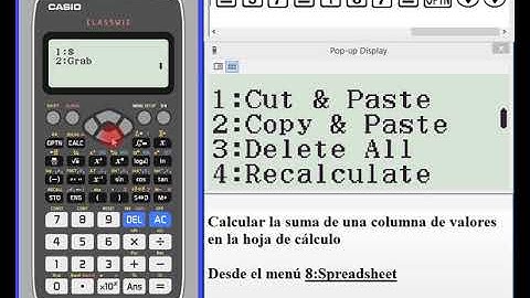 Suma de valores de una columna con Casio fx-991EX