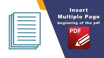How to insert multiple pages beginning of the pdf document in PDF-XChange Editor