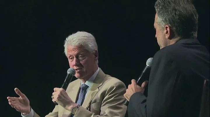 Jon Stewart interviews President Bill Clinton on p...