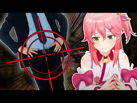 Miko can't stop shooting between the legs... (ft. Suisei)【Hololive】