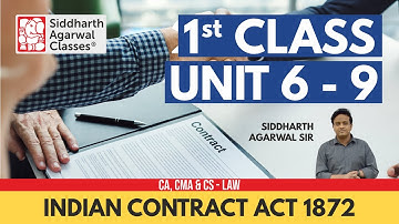 Contract Act 1st Class | Read Description | Siddharth Agarwal