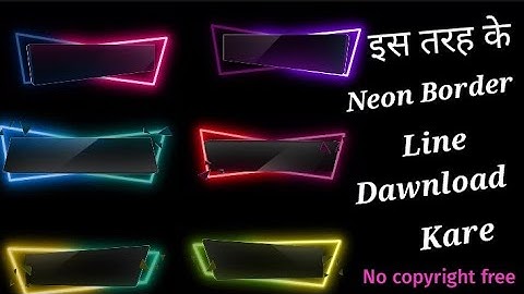 Neon Border Line Black Screen Video