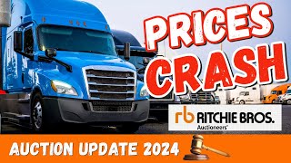 When are USED Truck Sales Hitting ROCK BOTTOM?! (Ritchie Bros. Auction Update March 2024)