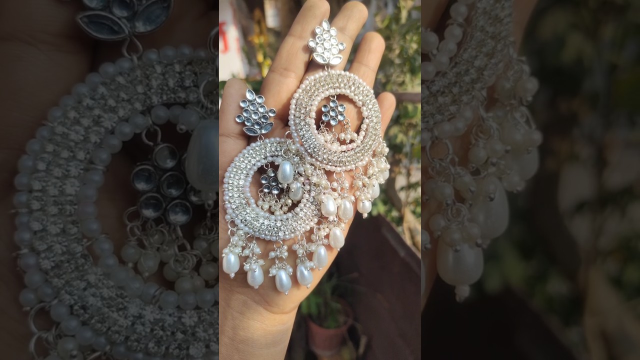 ⁣Diy Earrings Tutorial with Mention all Material #diy#earrings#shortsfeed#handmade