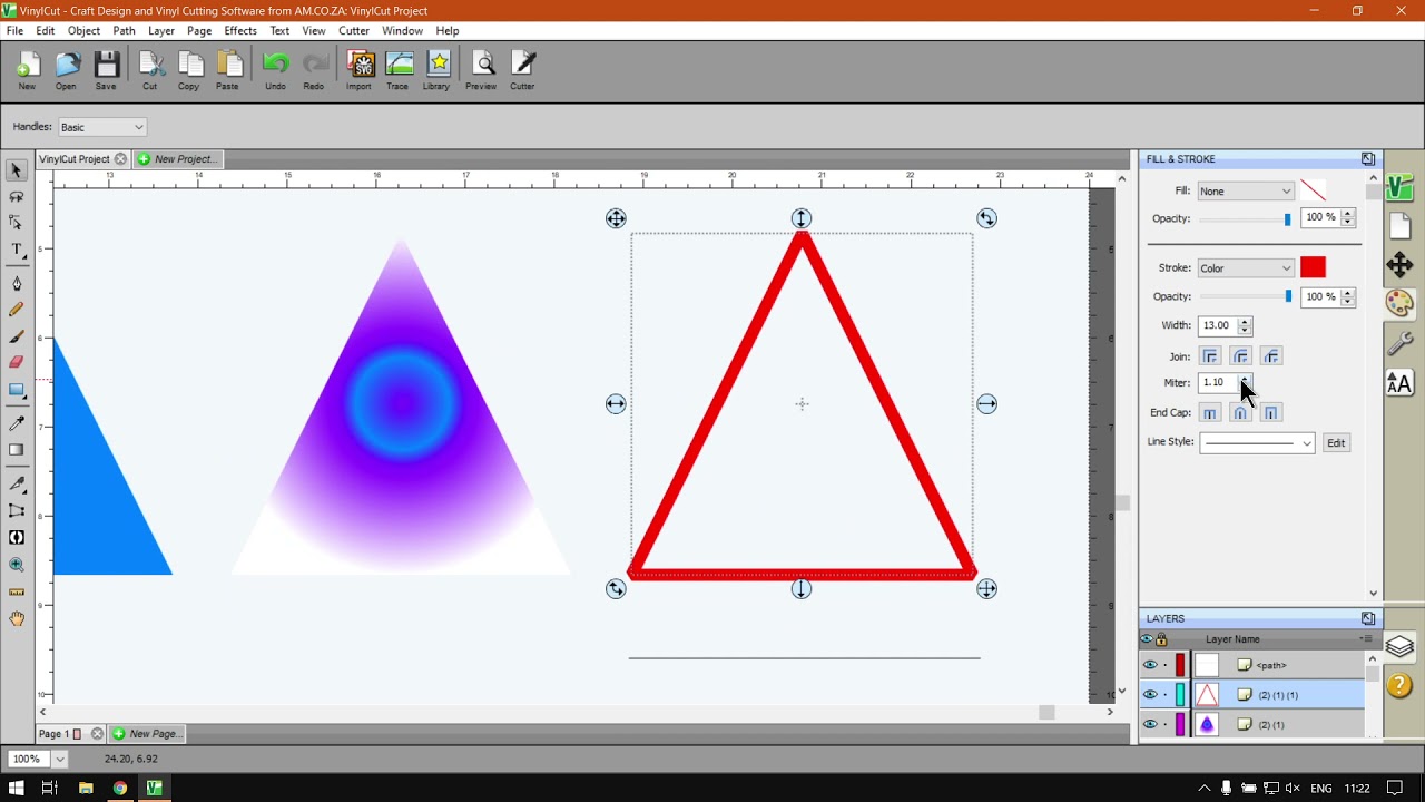VinylCut 5 the Stroke Color and its Options (Part 5) Fill and Stroke Panel Mini-Series