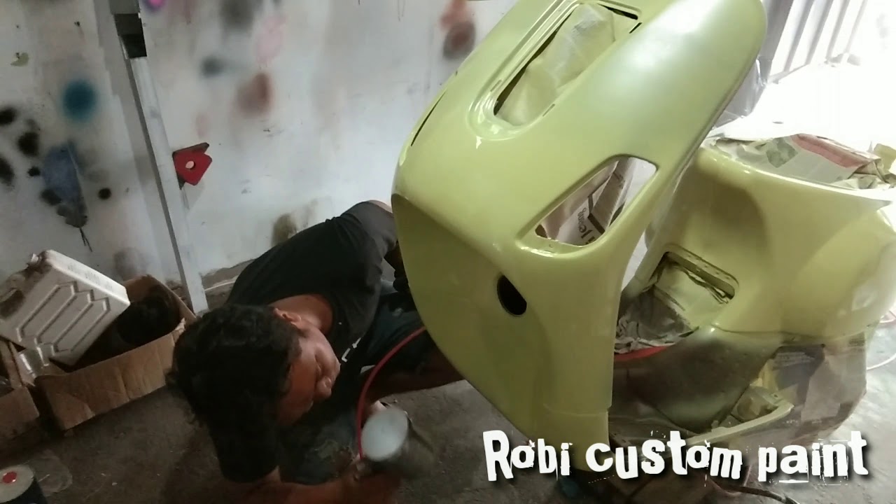 Repaint vespa lx 125 to Red candy (Red candy colour) - YouTube