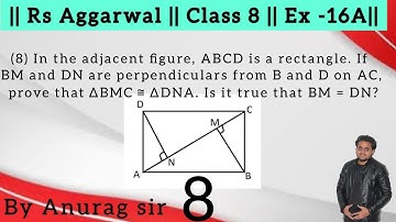 In the adjacent figure, ABCD is a rectangle. If BM and DN are perpendiculars from B and D on AC, pro