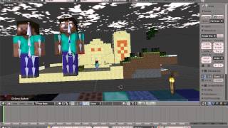 Minecraft Blender Rig first animation for (rymdnisse)