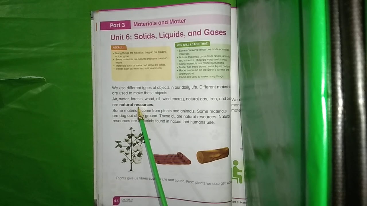 Science Class 2 Solids,Liquids and Gases Unit 6 Page 44,45 Topic Solids