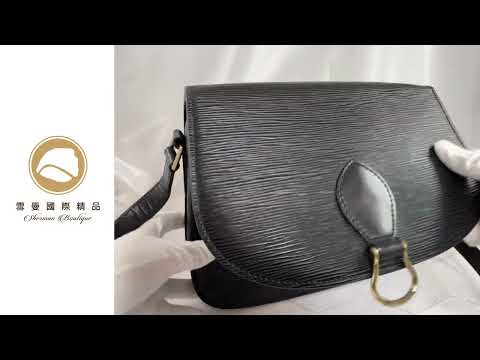 【雪曼國際精品】 LV EPI Vintage 中古經典黑色水波紋牛鼻包／斜背包(大) ~二手商品約9成新