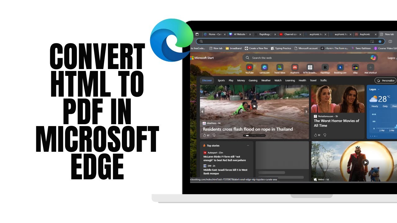 Edge Rods Convert Pdf How to Convert HTML To PDF In Microsoft Edge - YouTube