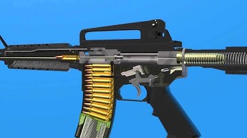 ANIMATION   3D AR 15 Mechanics #https://youtu.be/t6Q1jHEOGJw