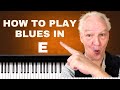 How to play Blues Piano in E. (Licks, left hands, everything...)