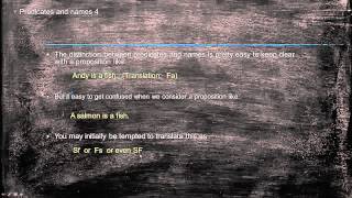 Predicate logic 1: Names and predicates