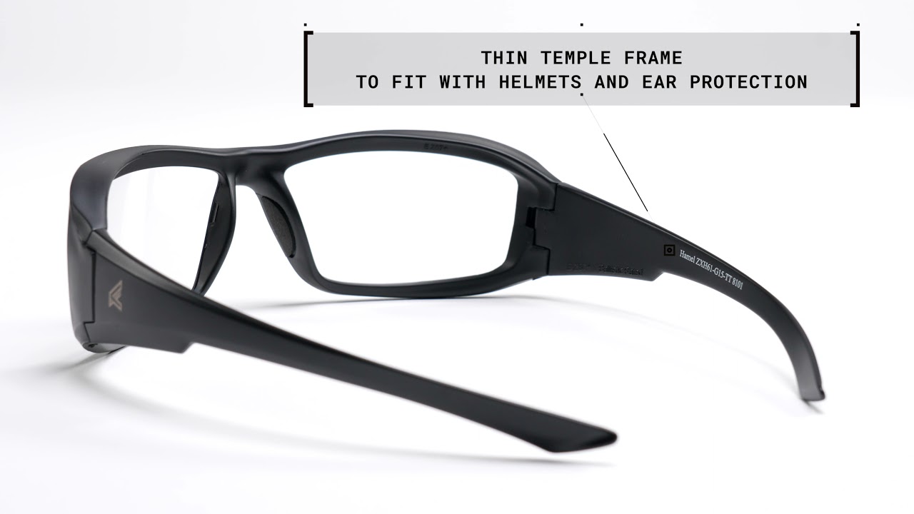 Edge Tactical Hamel Safety Glasses with Thin Temples