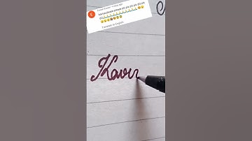 Kaviya name write in cursive writing #cursive#writing#kaviya#khushicursivewriting#short