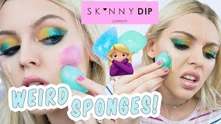 PERFECT FLAWLESS LOOKING BASE MAKEUP? testing weird sponges!