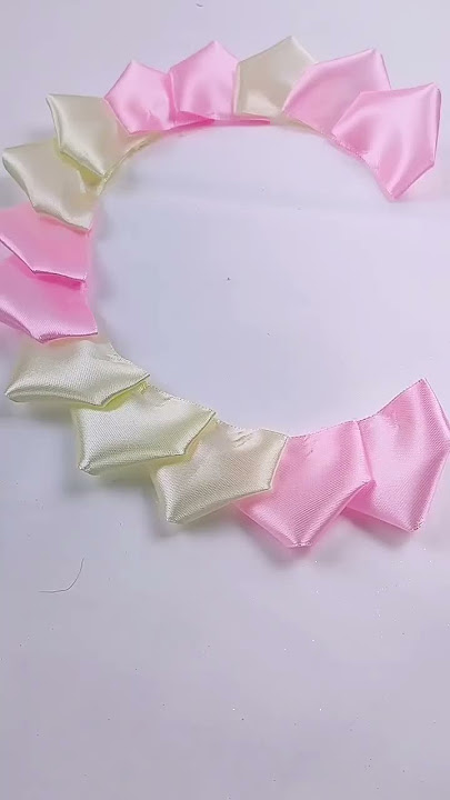 Handmade diy ribbon rose flowers #diy #diyflowers #flower #ribbon #ribbonroses #tutorial #rose