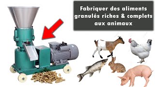 Machine à pellets granulés: Outil de fabrication d'aliments pour les Poissons, Poulets, Porc, Lapin…