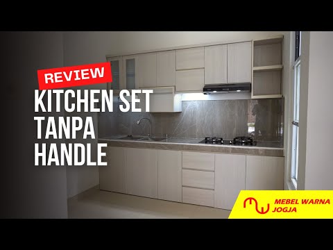 Kitchen Set Modern Lurus || kabinet atas dan bawah motif terang bersih