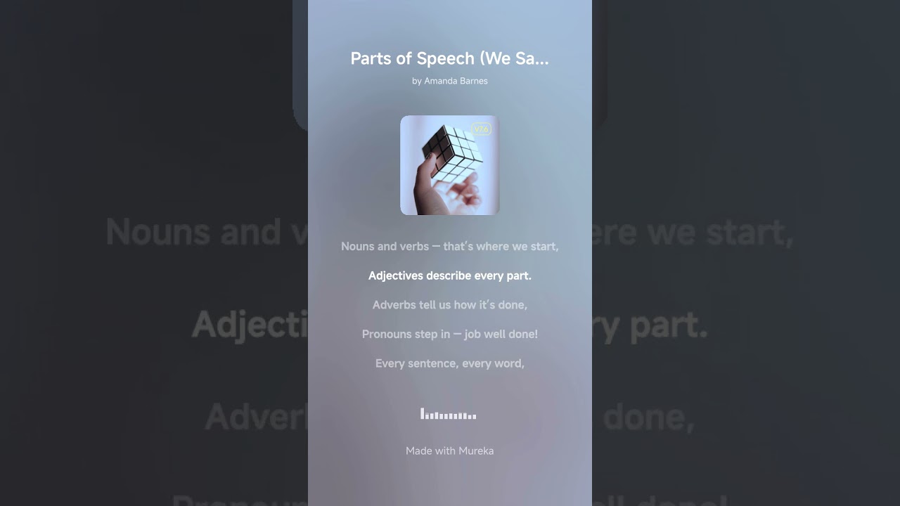 Parts of Speech We Say It Loud